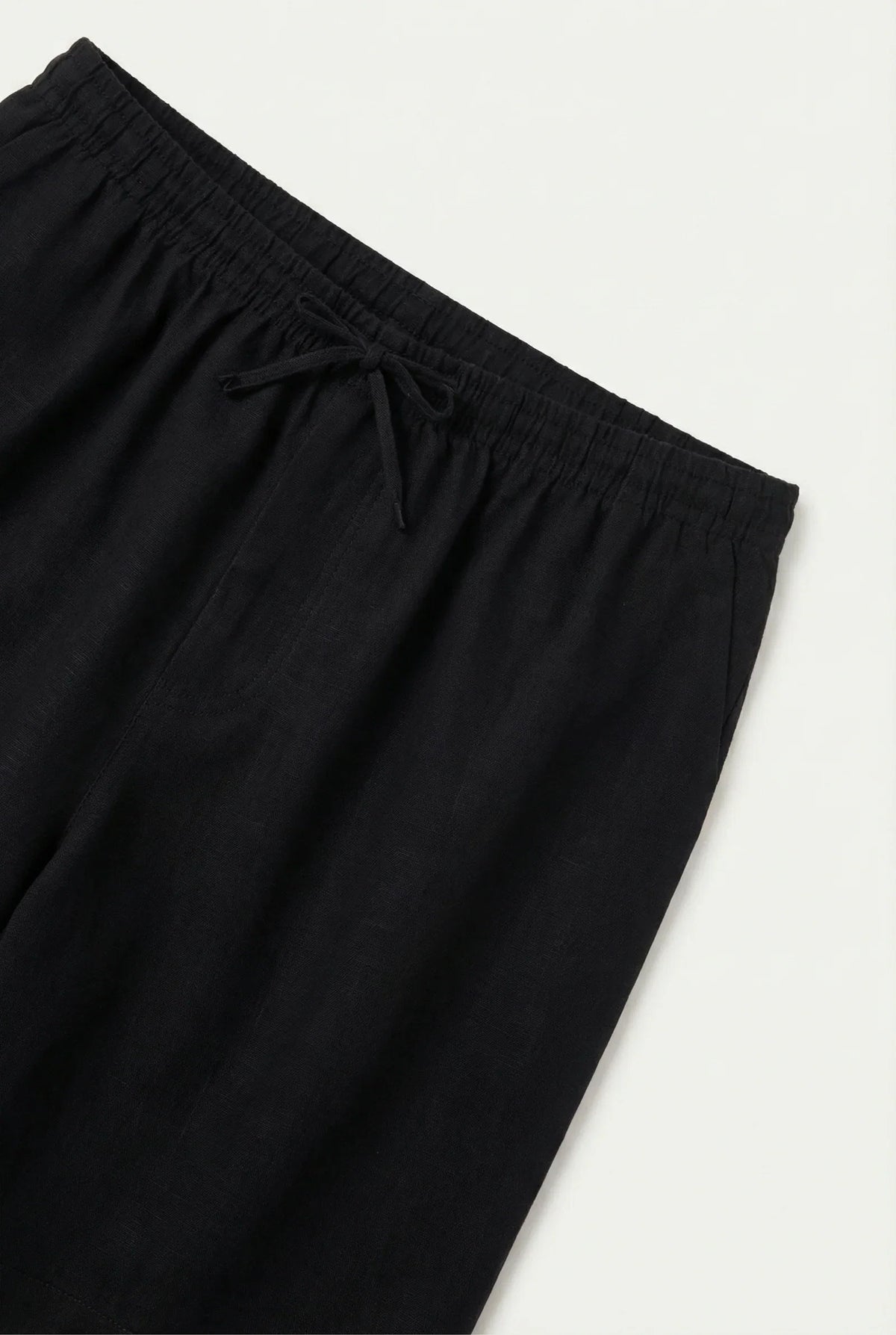 Schwarze Bayside Shorts aus Leinen
