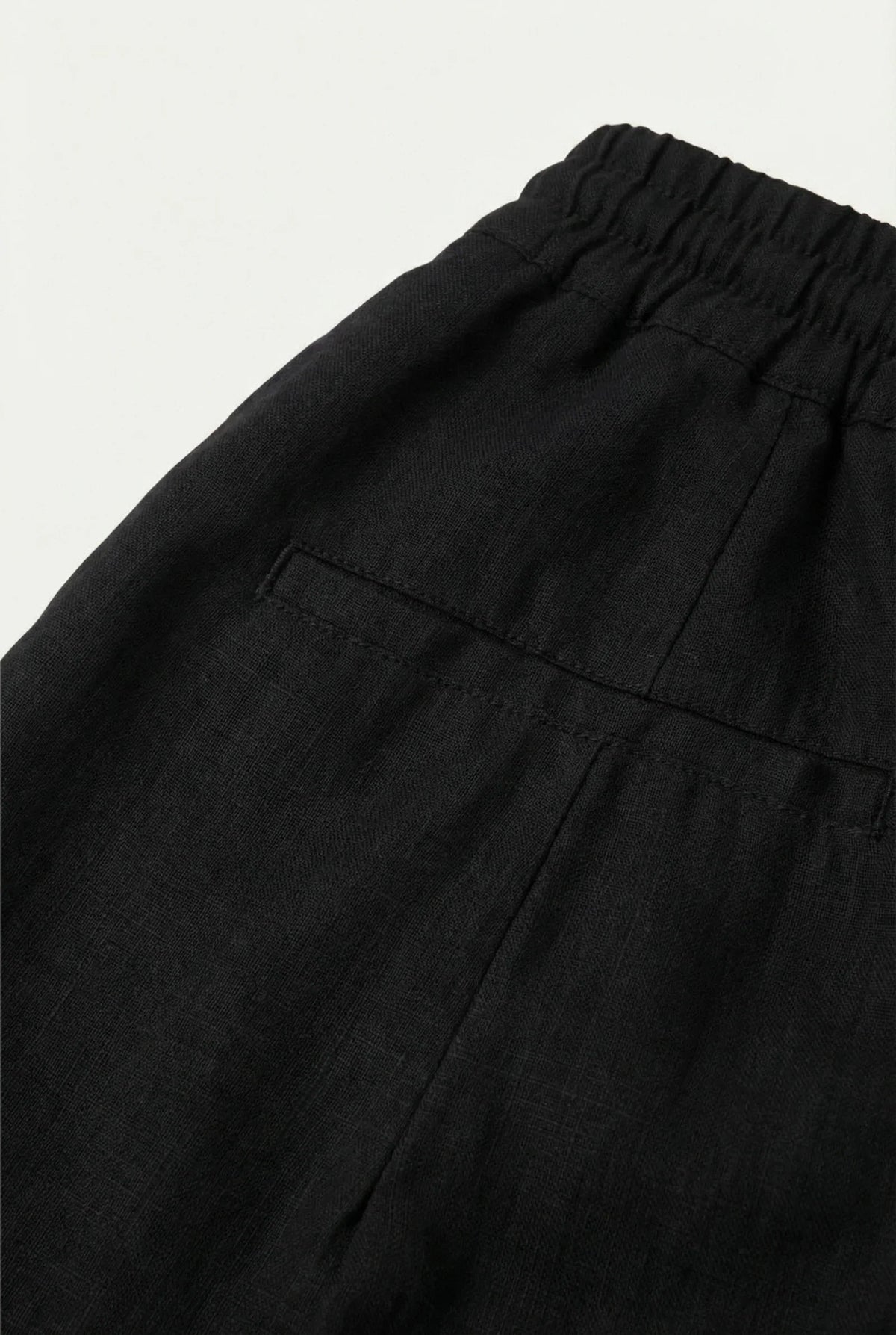 Schwarze Bayside Shorts aus Leinen