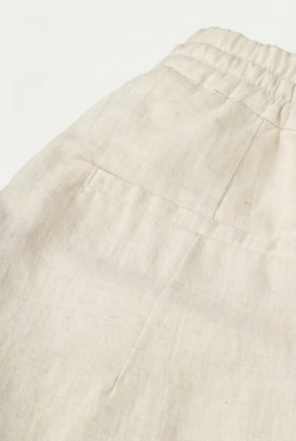 Beige Leinen-Bayside-Shorts