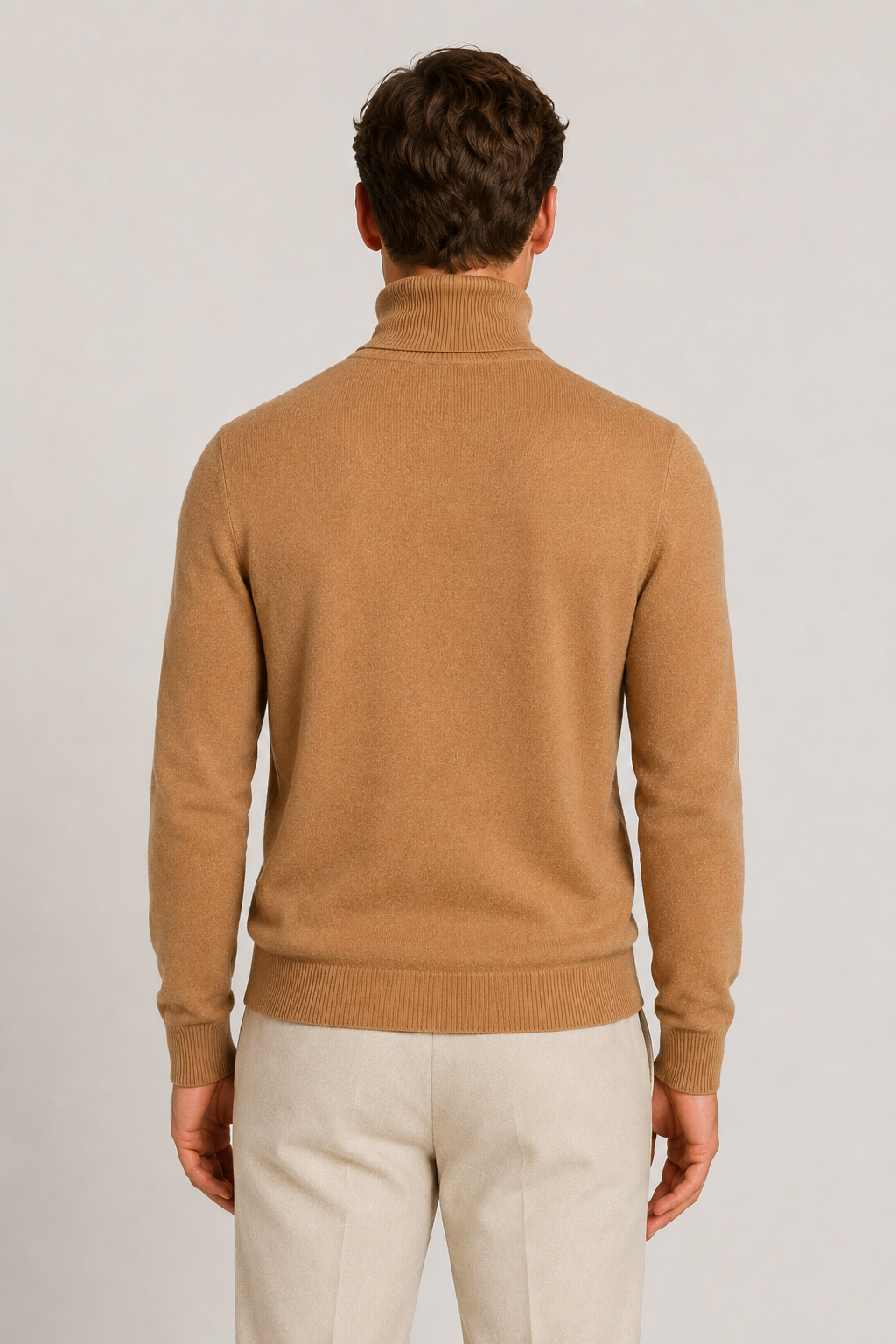 Zeitloser Rollkragenpullover Kamel