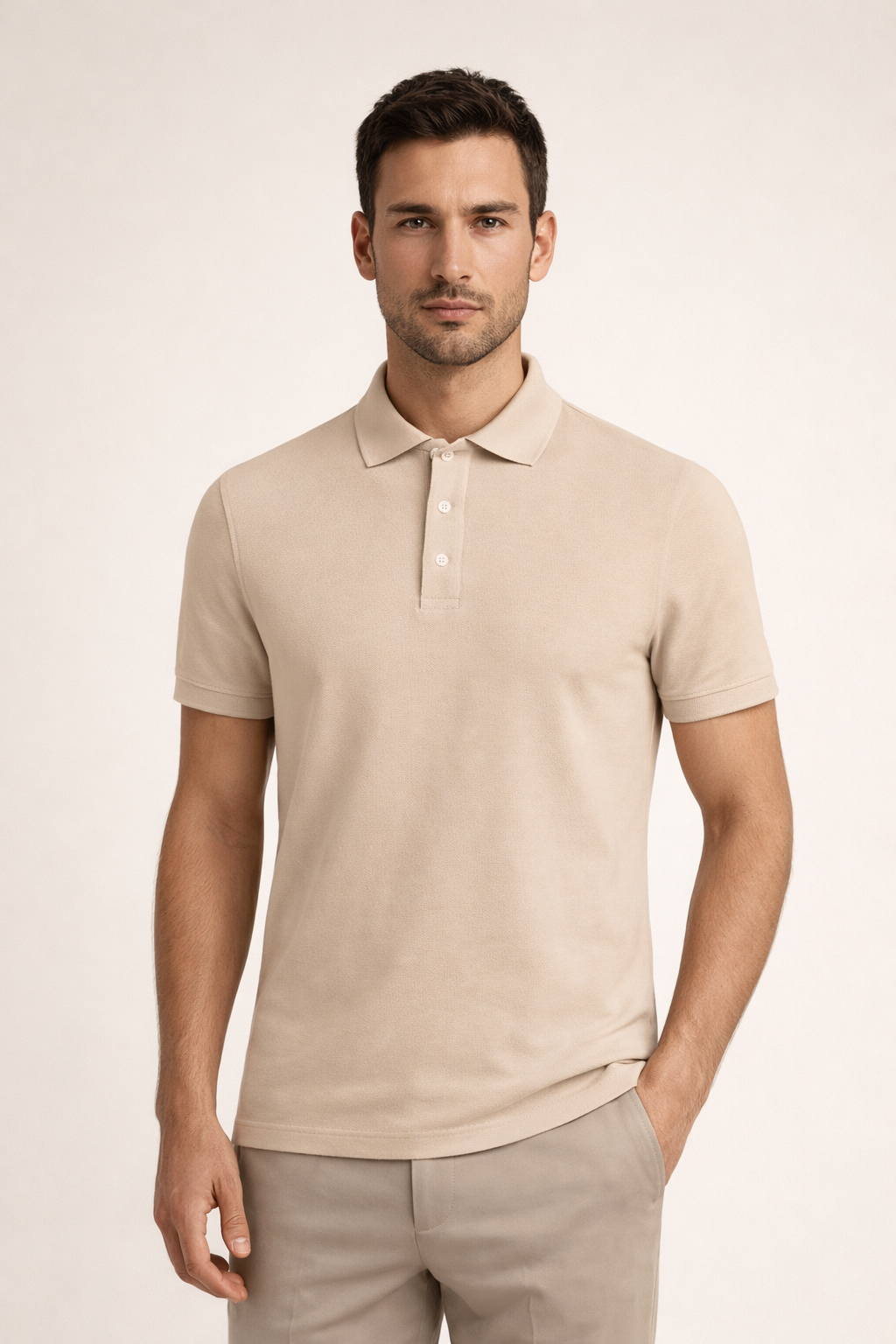 Edles Polo Beige