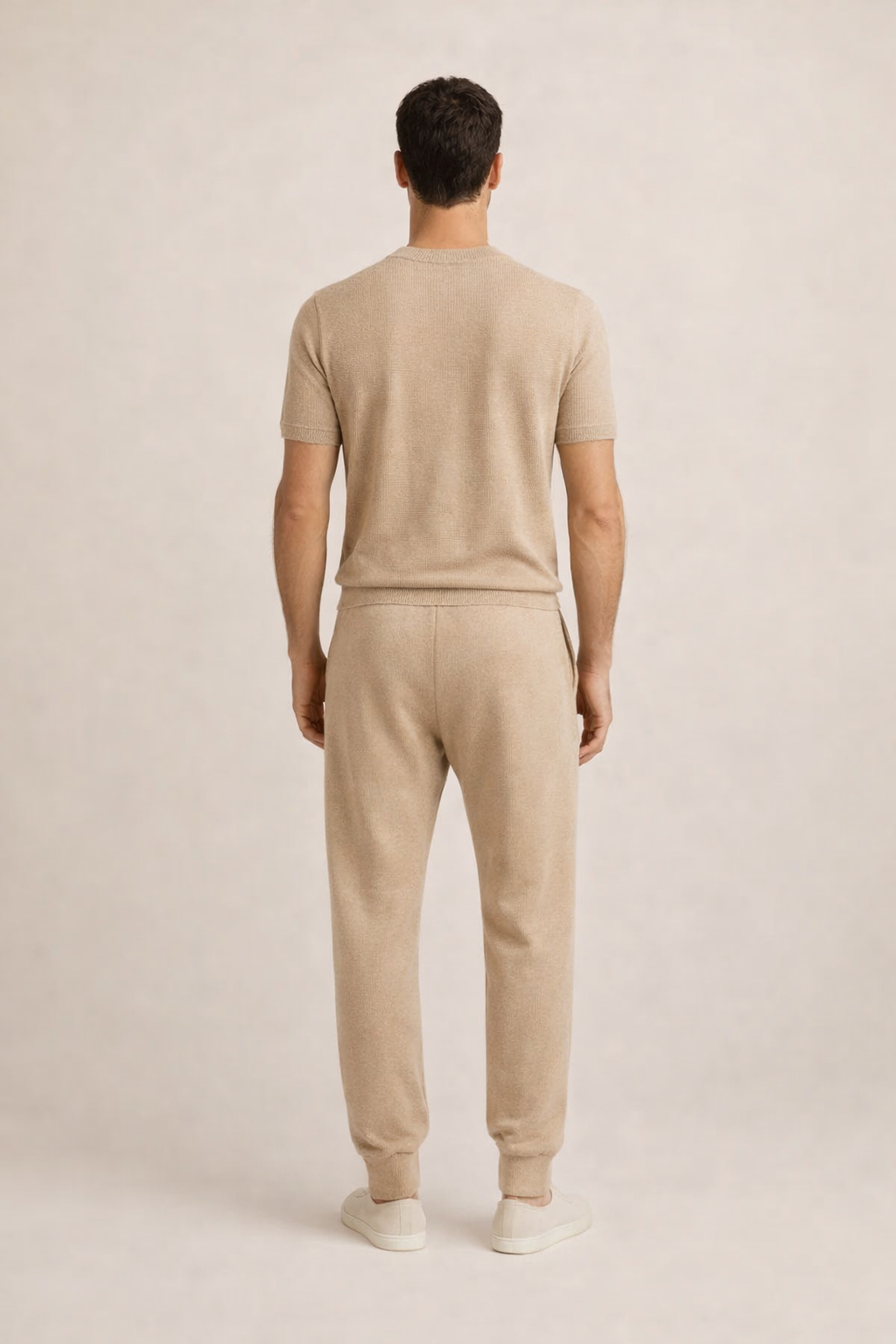 Kontur-Strickjogger Beige