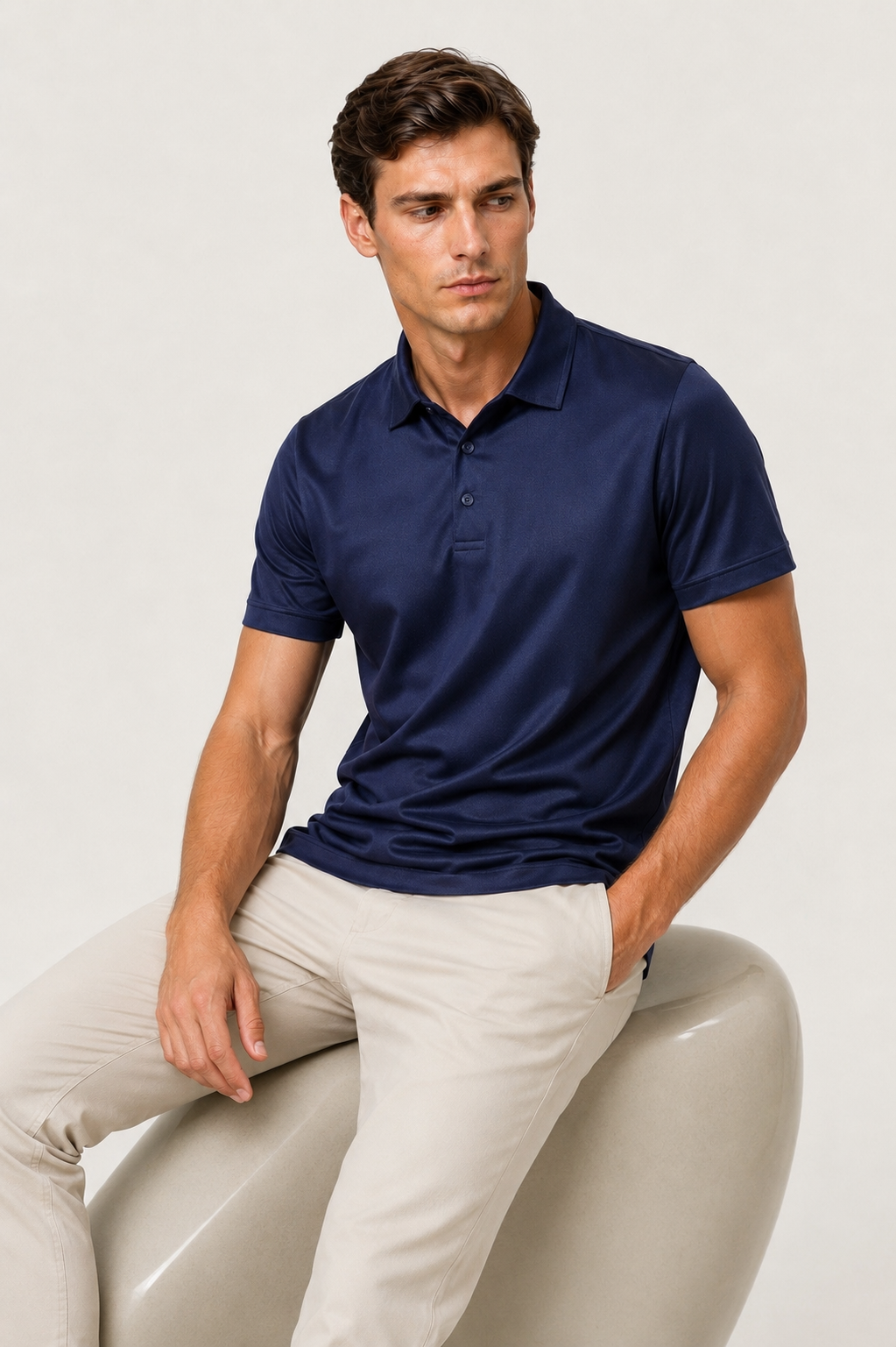 Azuro Poloshirt Marineblau