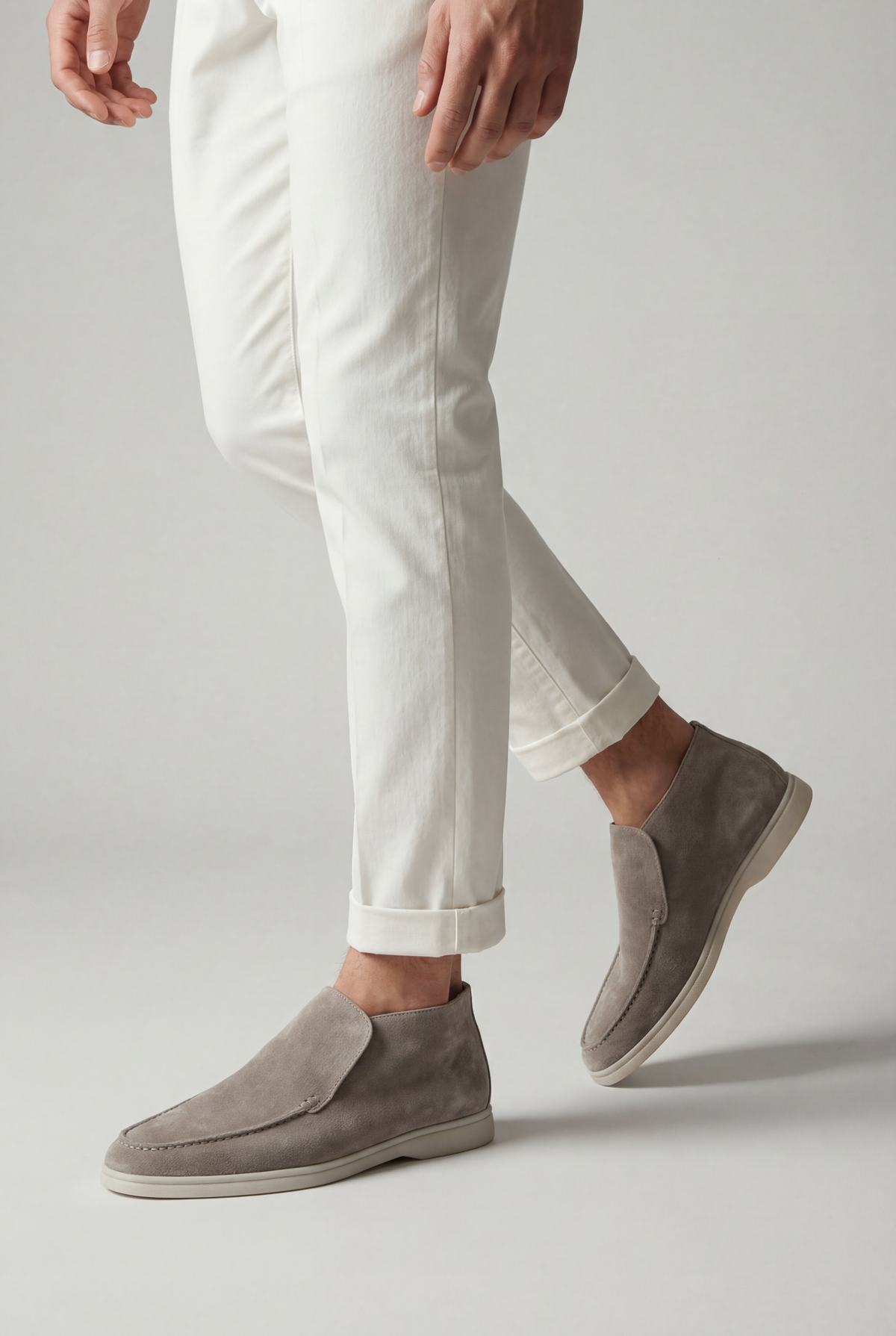 Cortina Wildleder-Loafer Hellgrau