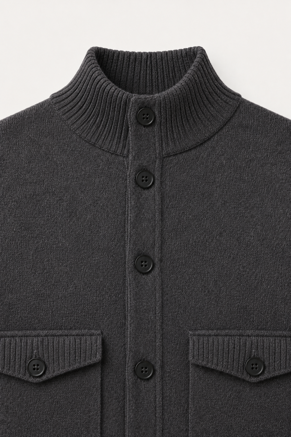 Strickjacke mit Knöpfen Dunkelgrau