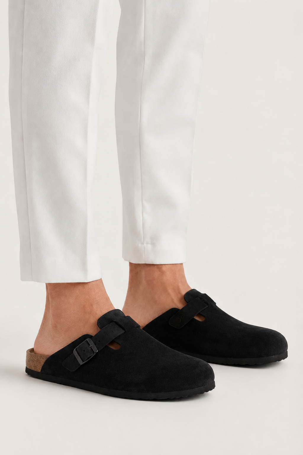Montreux Wildleder Clog Schwarz