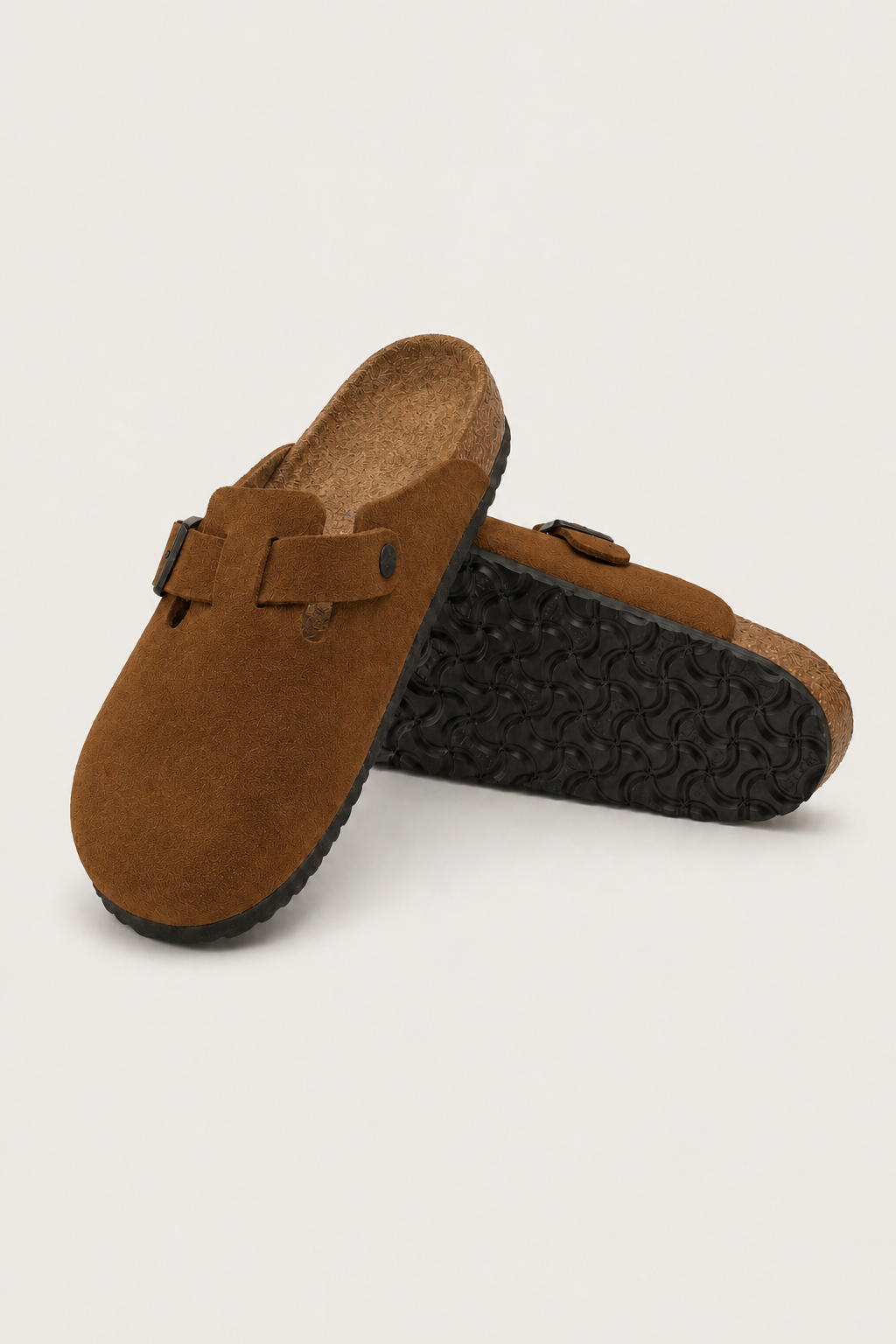 Montreux Suede Clog Hellbraun
