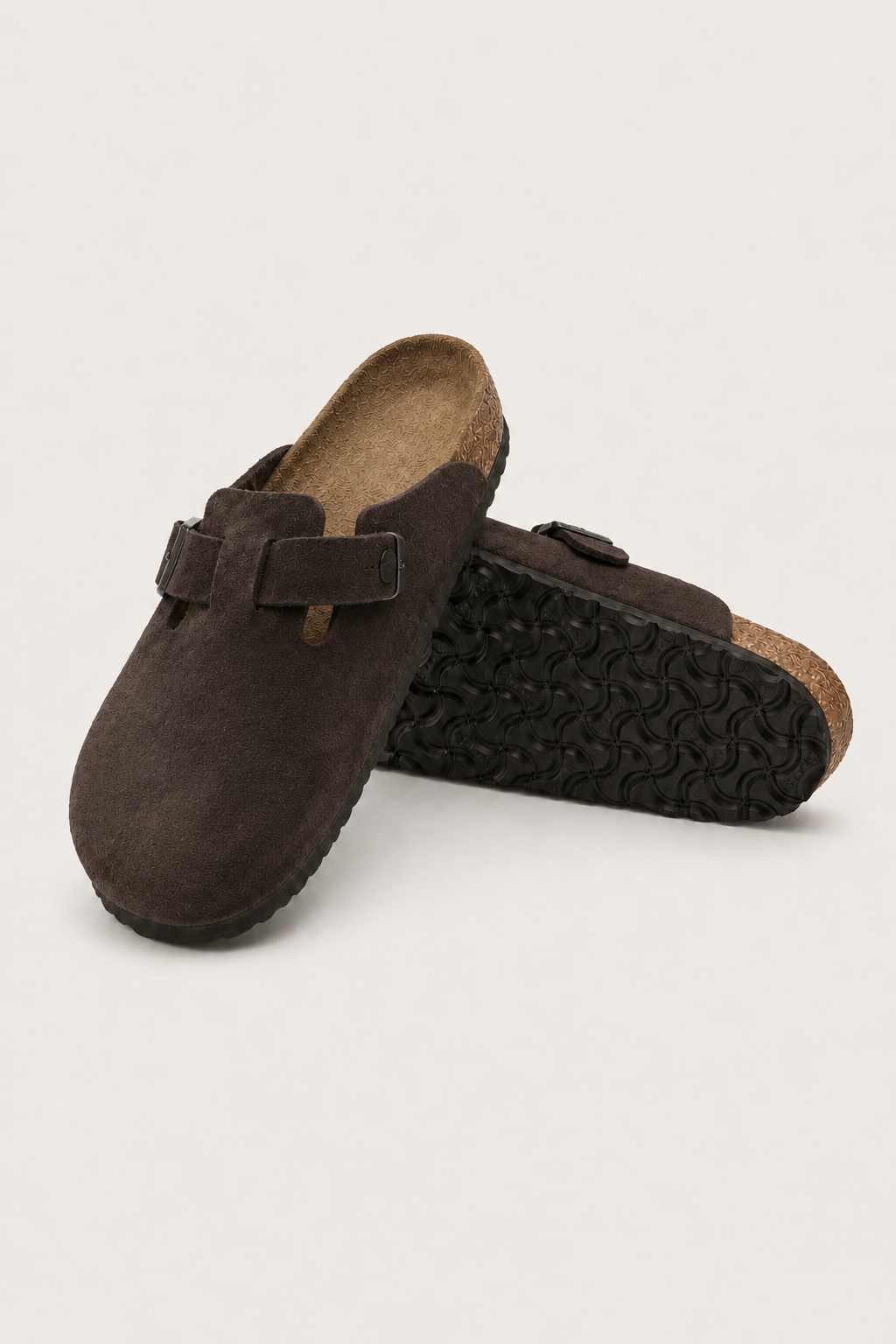 Montreux Wildlederpantolette Schokobraun