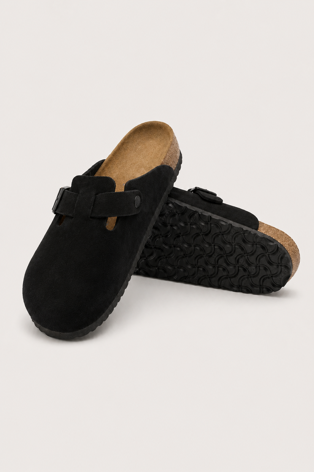 Montreux Wildleder Clog Schwarz