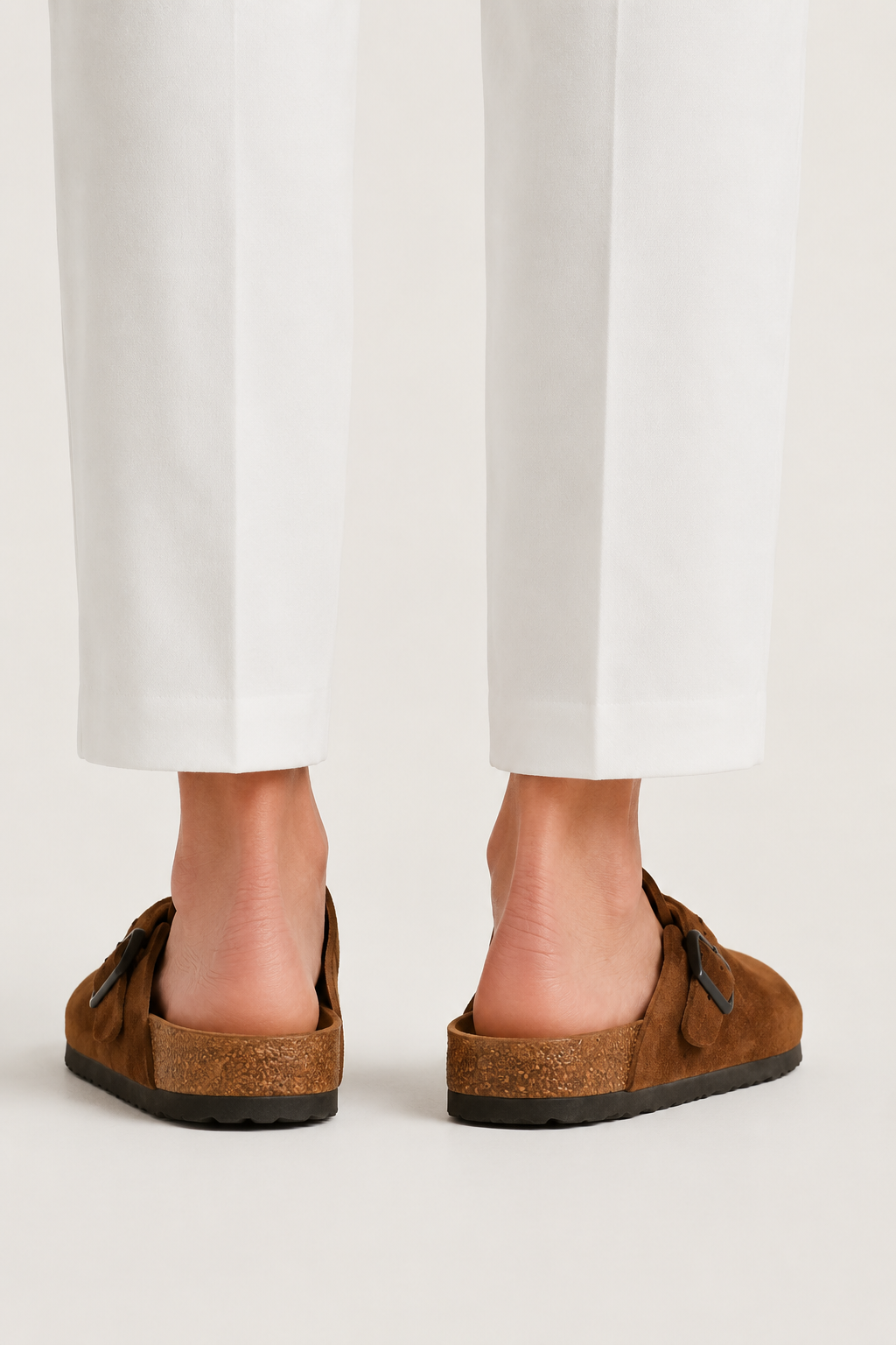 Montreux Suede Clog Hellbraun