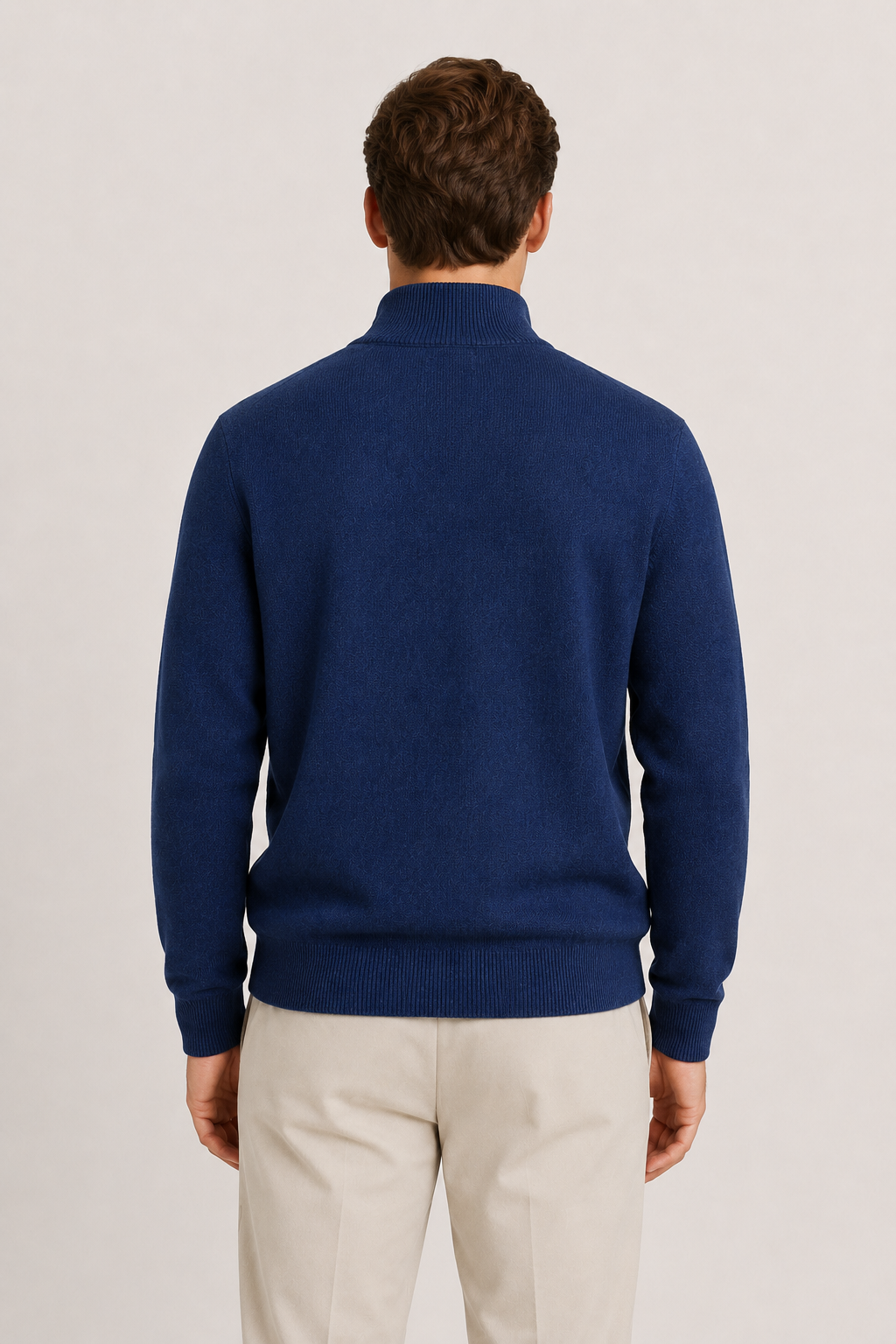 Wende-Strickjacke mit Reißverschluss Marine & Grau