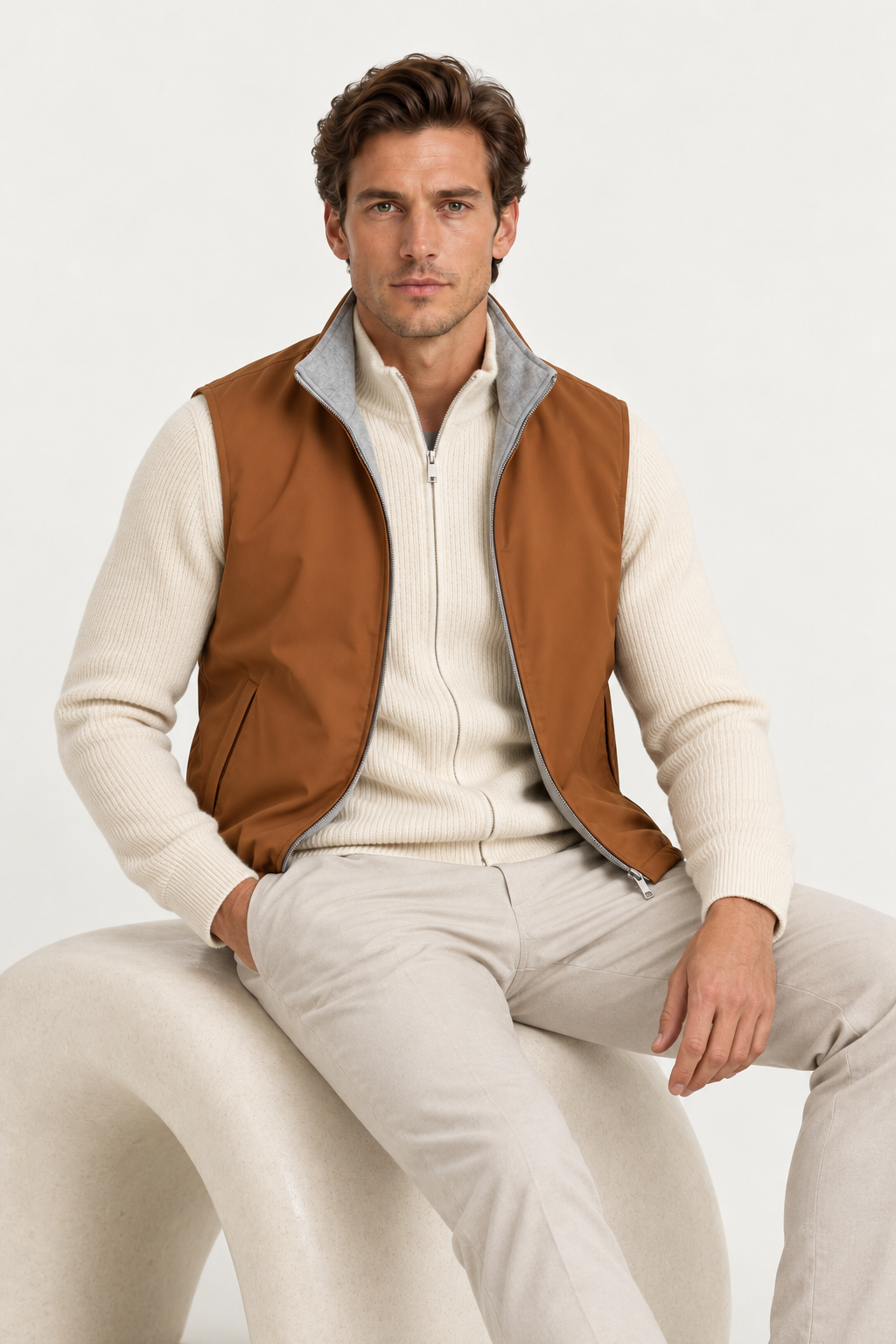 Reverso Bodywarmer Brown