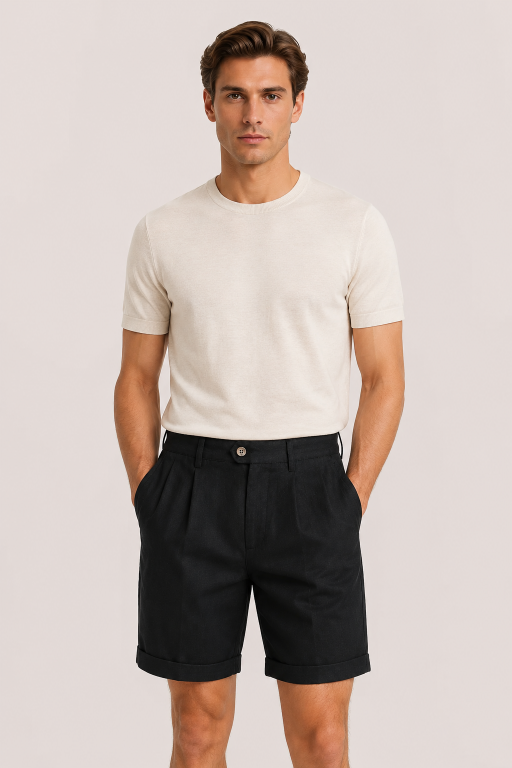 Caspian Cotton Shorts Schwarz