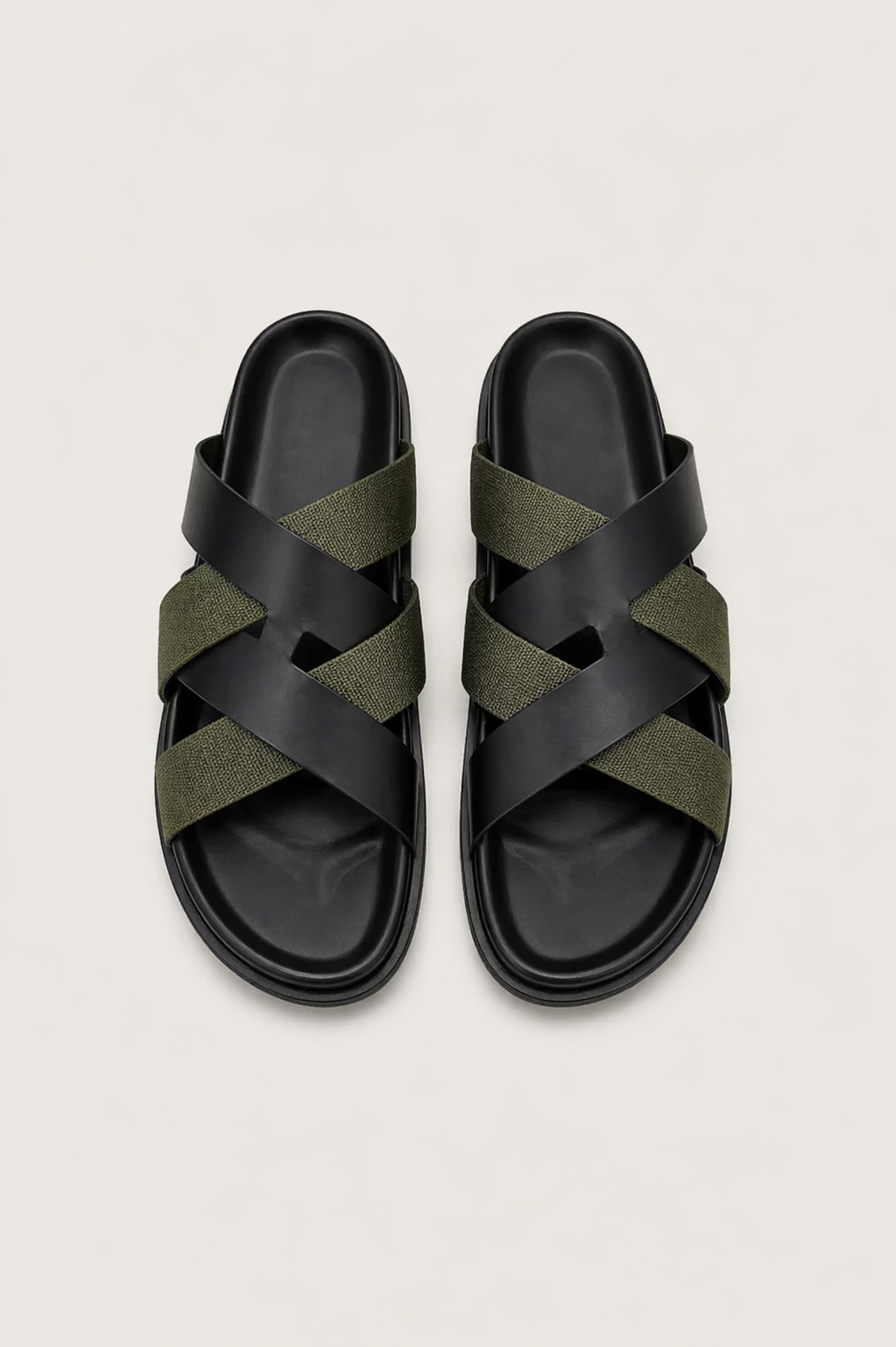 Alviro Sandale Nr. 1 Olive/Schwarz