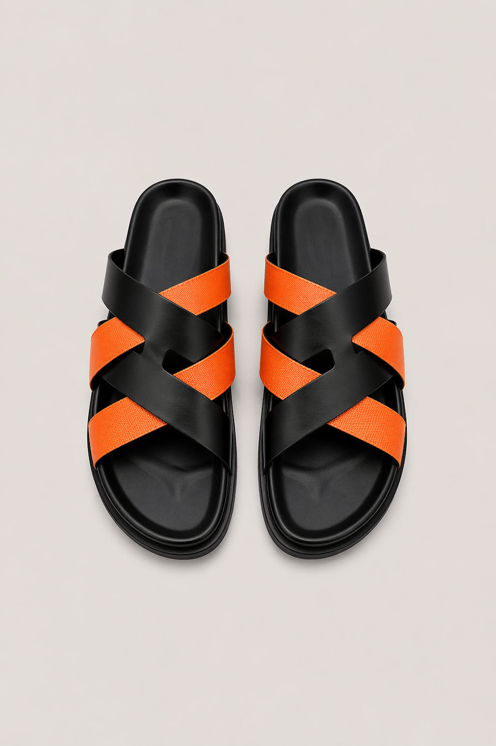 Alviro Sandale Nr. 1 Orange/Schwarz