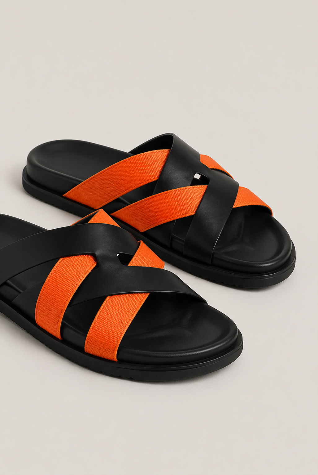 Alviro Sandale Nr. 1 Orange/Schwarz