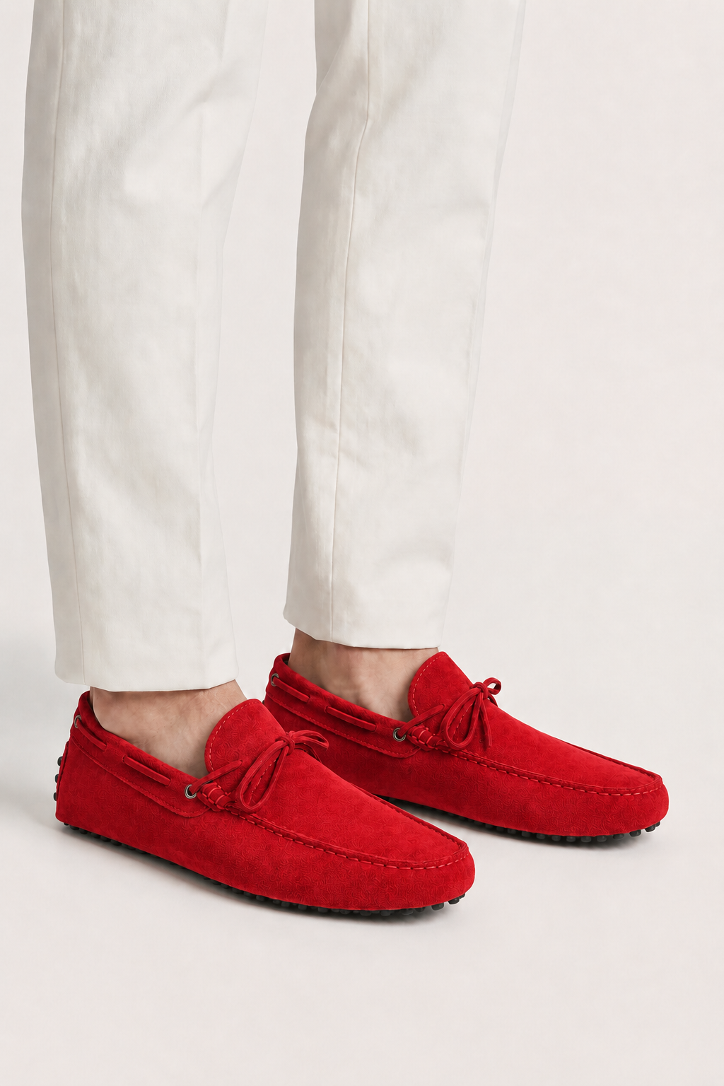 Capri Mokassin aus Wildleder Rot
