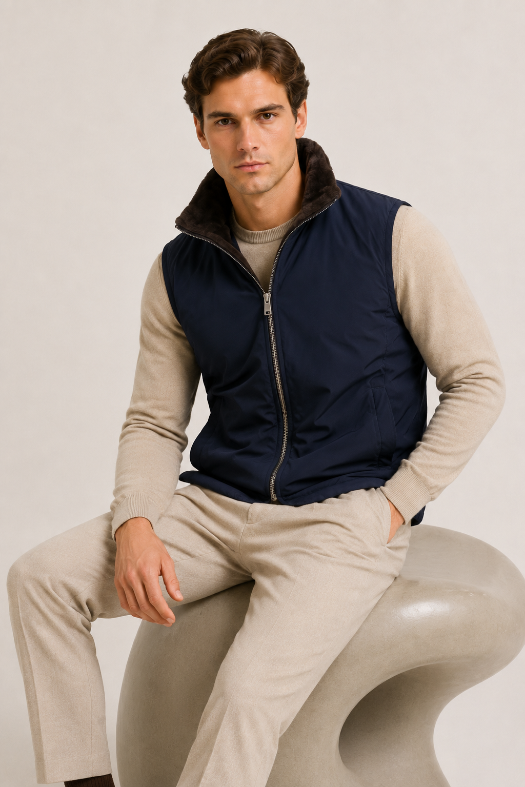 Alpina Pelz Bodywarmer Navy