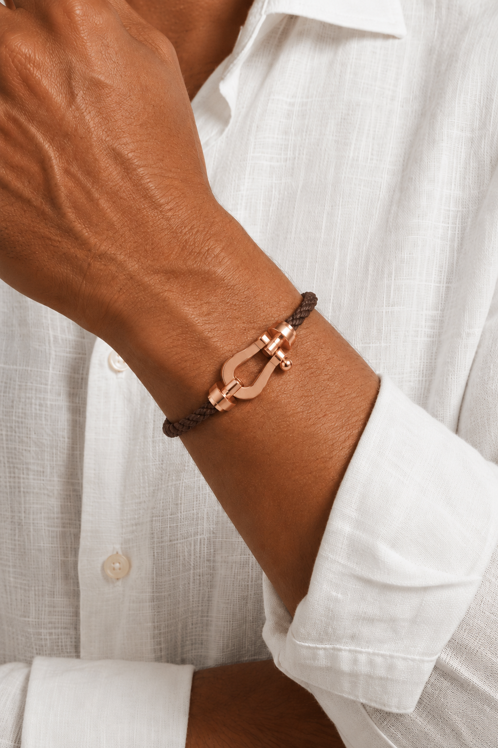 Aurelio Armband Dunkelbraun / Roségold