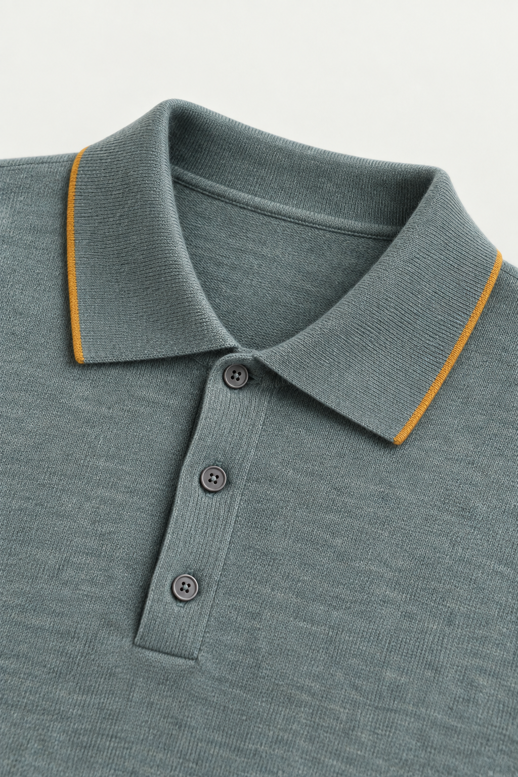 Fein gestricktes Polohemd mit Streifen, Hellgrün