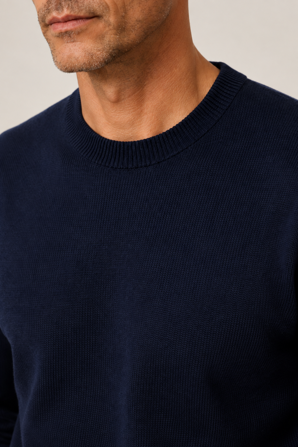 Feinstrick Pullover Marineblau