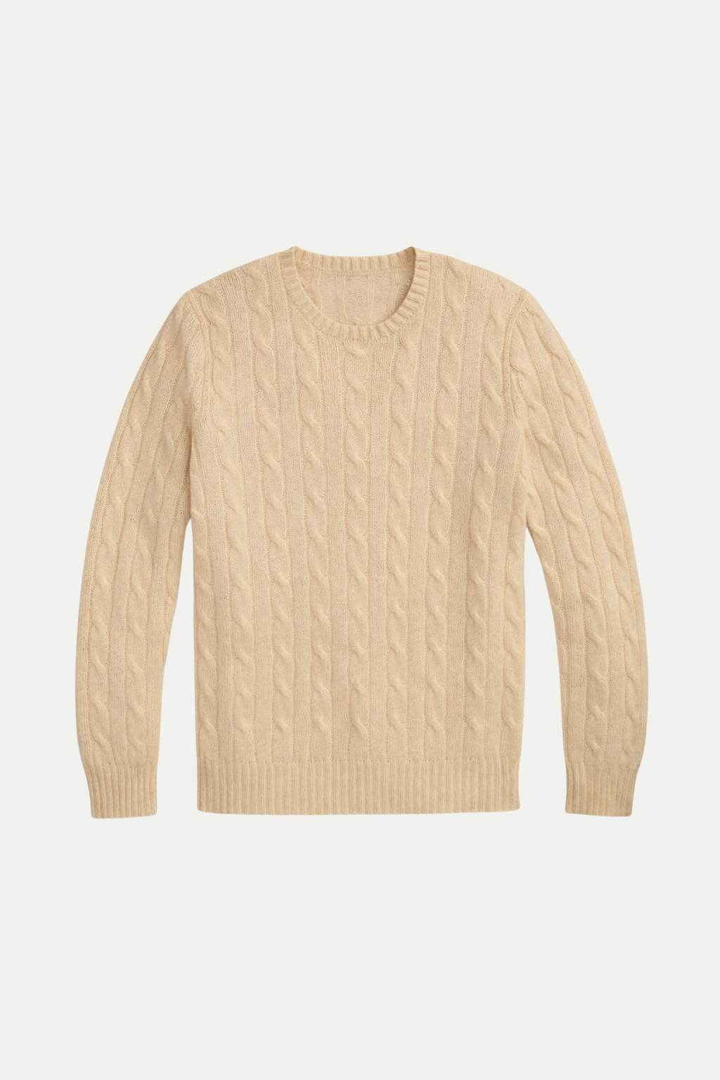 Handwerklicher Zopfstrick Beige