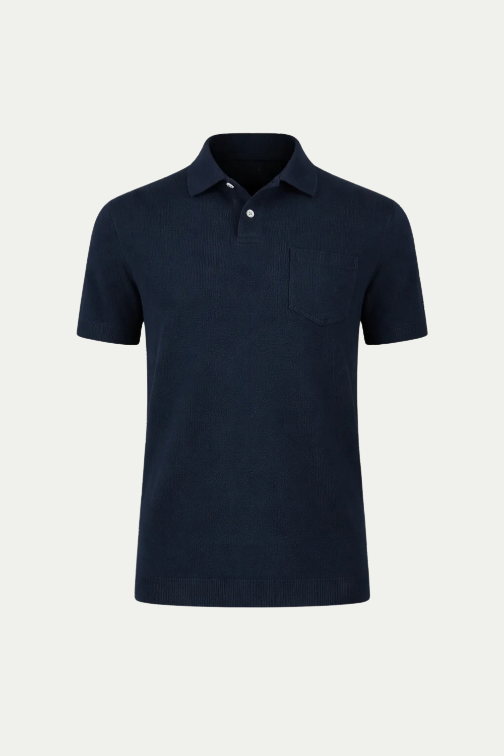 Riviera Frottee-Polo Marineblau