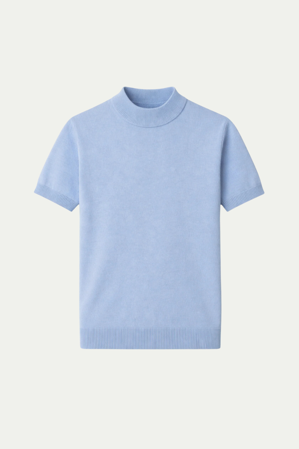 Azure Strick-T-Shirt Hellblau
