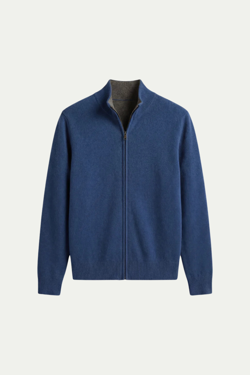 Wende-Strickjacke mit Reißverschluss Marine & Grau