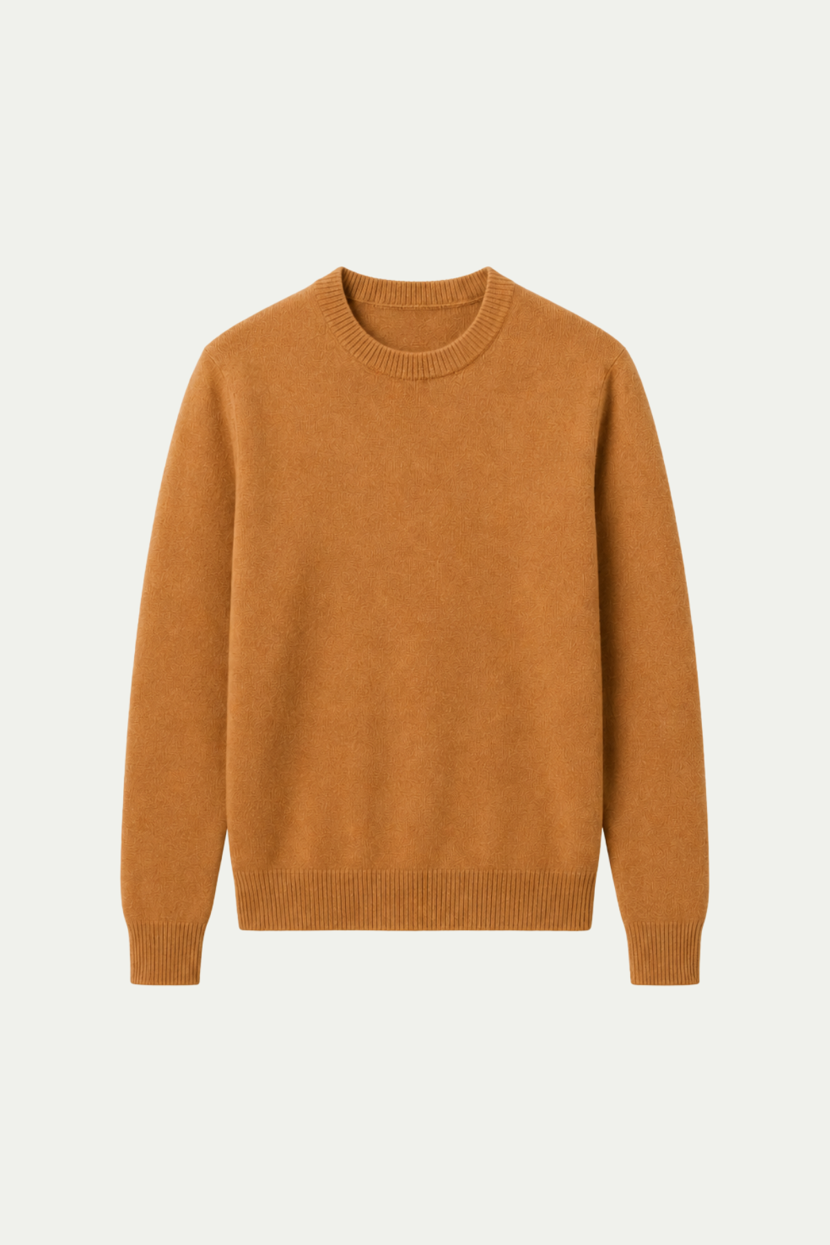 Crewneck aus feiner Wolle, Karamell