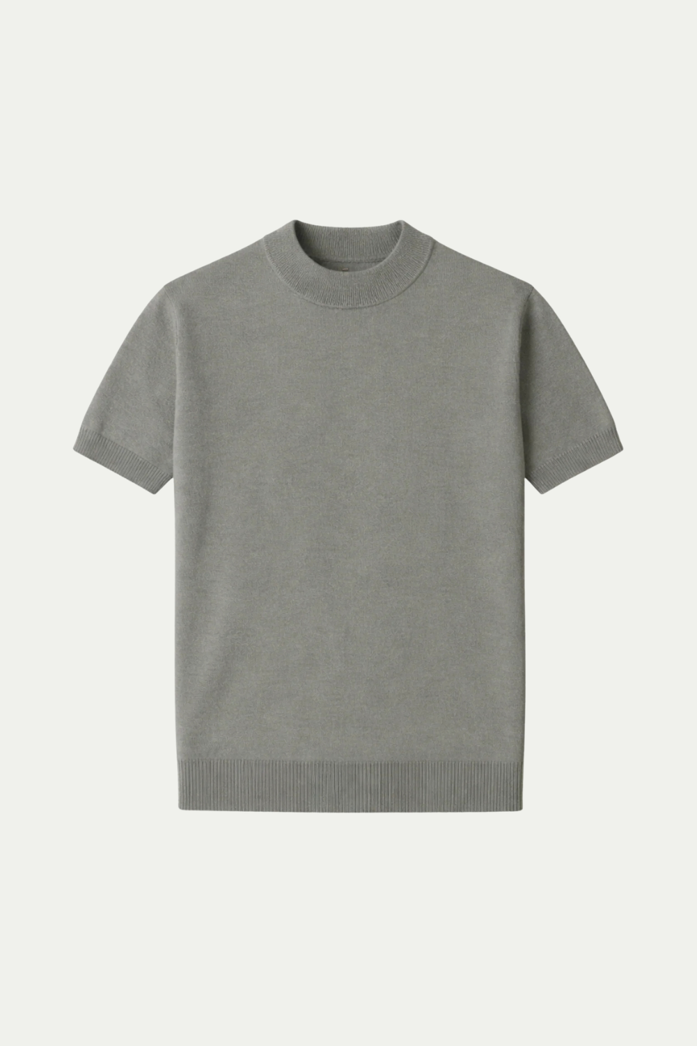 Azure Strick-T-Shirt Steingrün