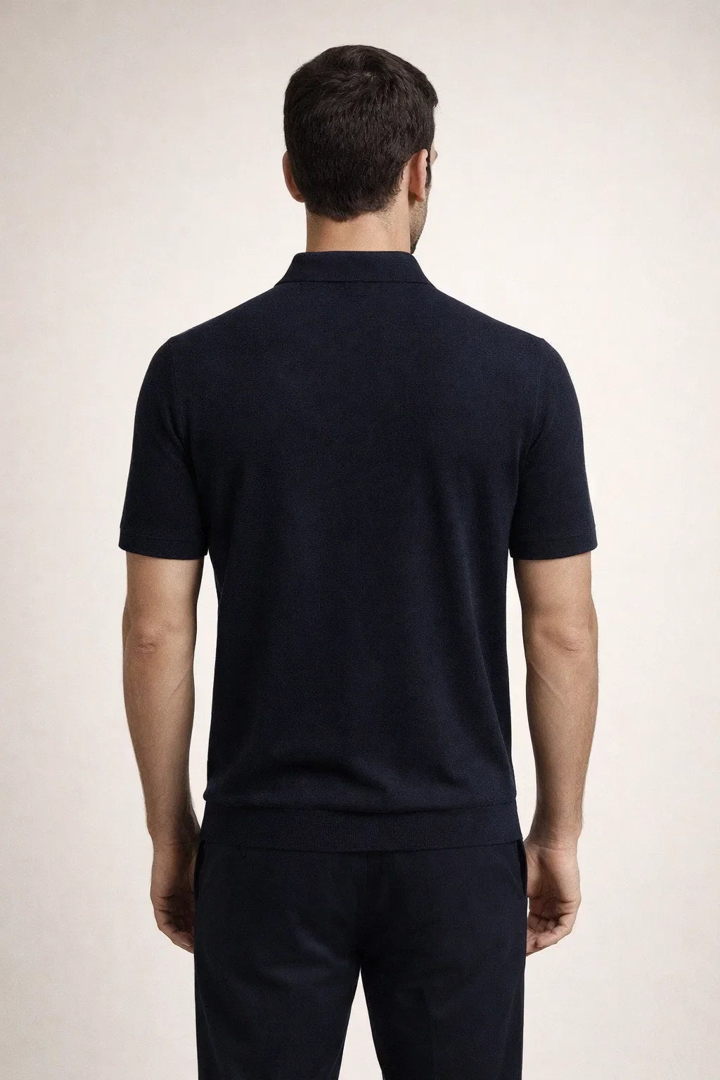 Riviera Frottee-Polo Marineblau