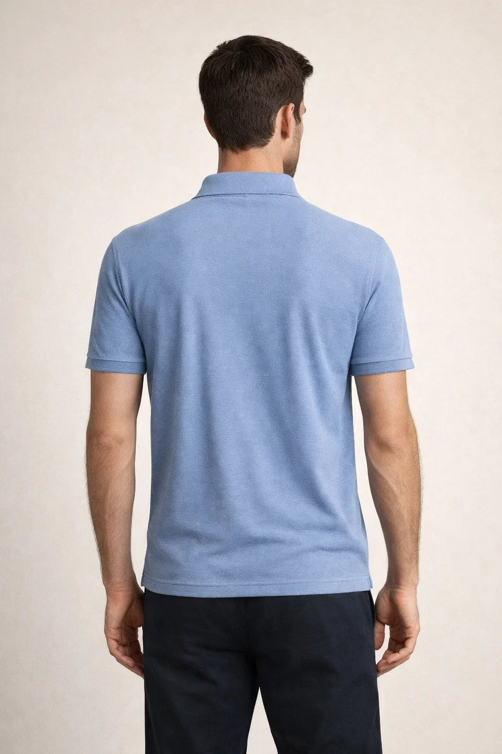 Riviera Frottee-Polo Hellblau