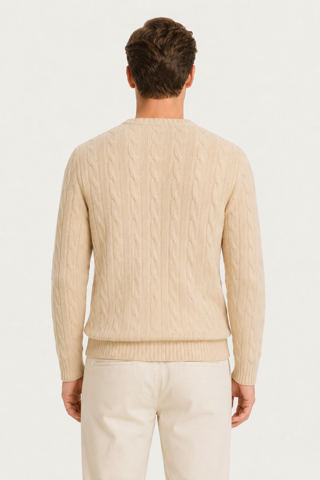 Handwerklicher Zopfstrick Beige