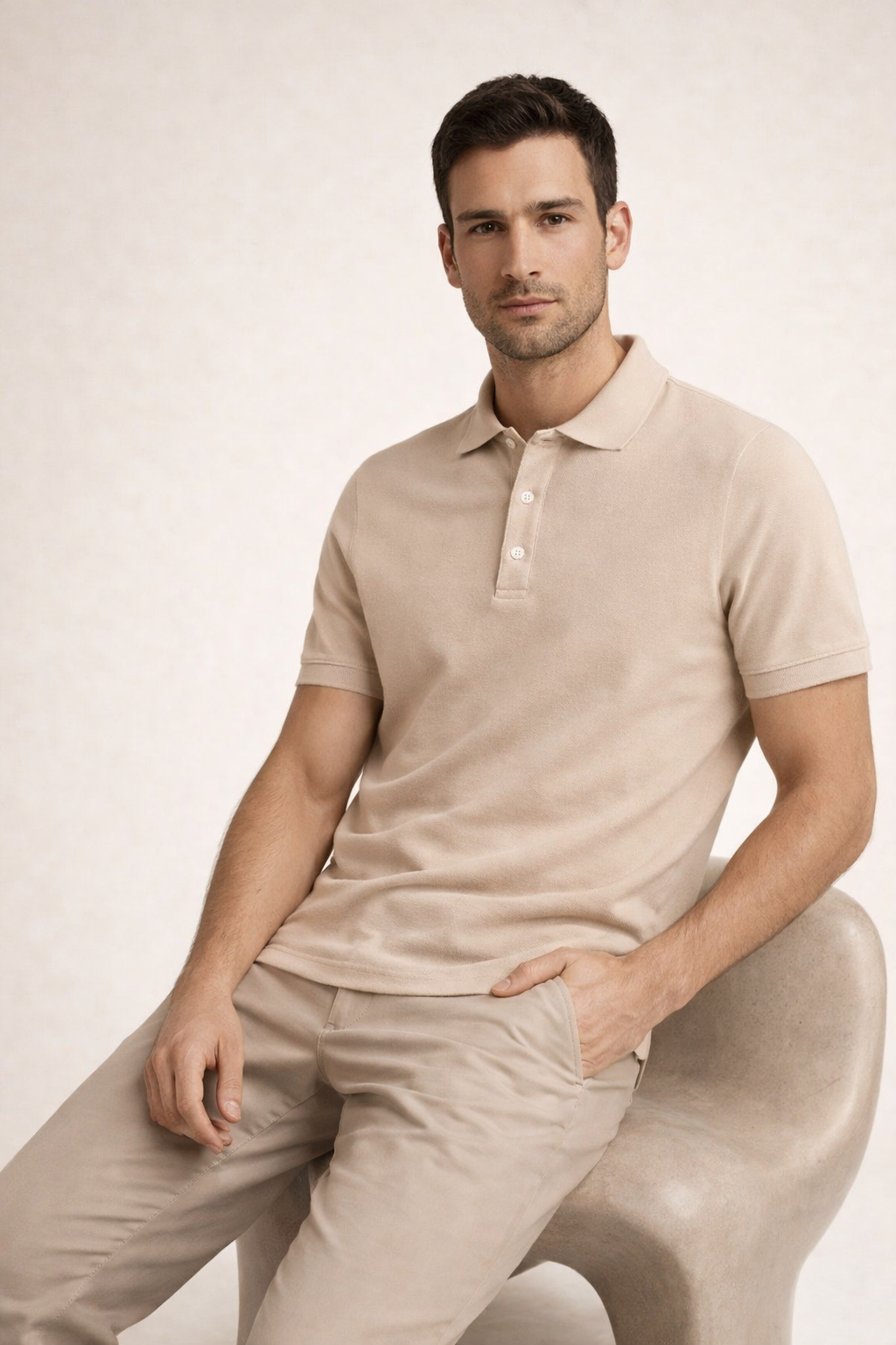 Edles Polo Beige