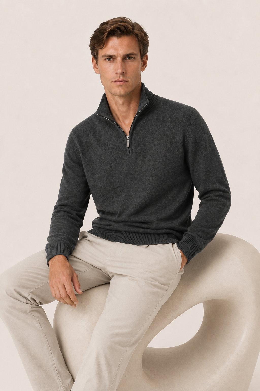 Seravio Quarter-Zip Dark Grey