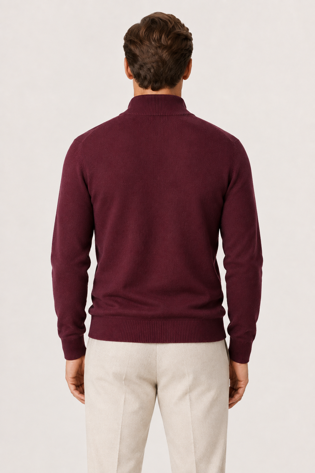 Seravio Quarter-Zip Wine Red