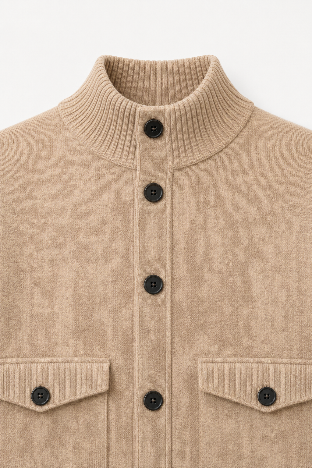 Strickjacke mit Knöpfen, Sandfarben
