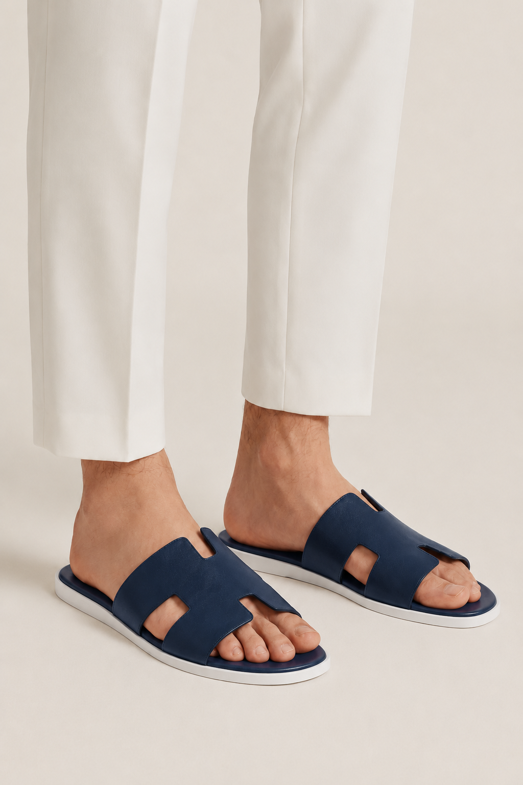 Valero Sandale Blau/Weiß