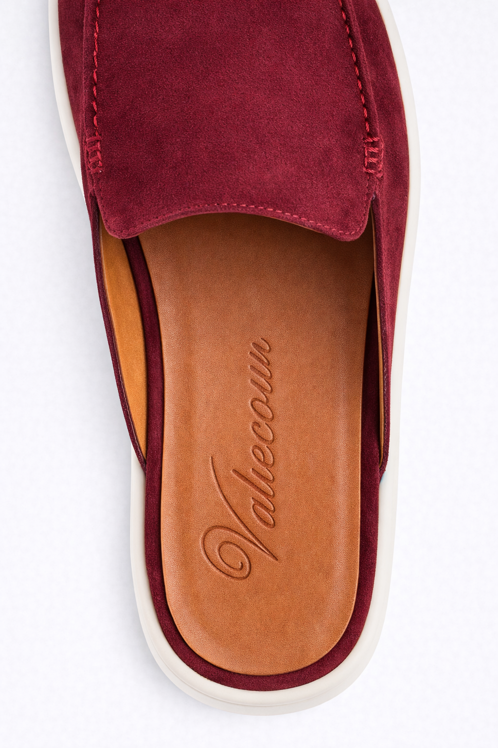 Ancestral Suede Mule Burgundy