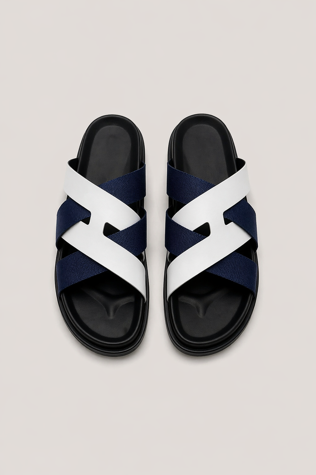 Alviro Sandale Nr. 1 Weiß/Navy