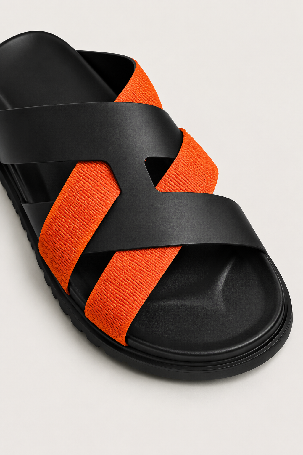 Alviro Sandale Nr. 1 Orange/Schwarz