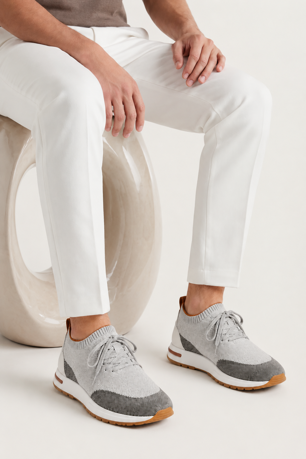 Selano Mesh-Slipper Grau