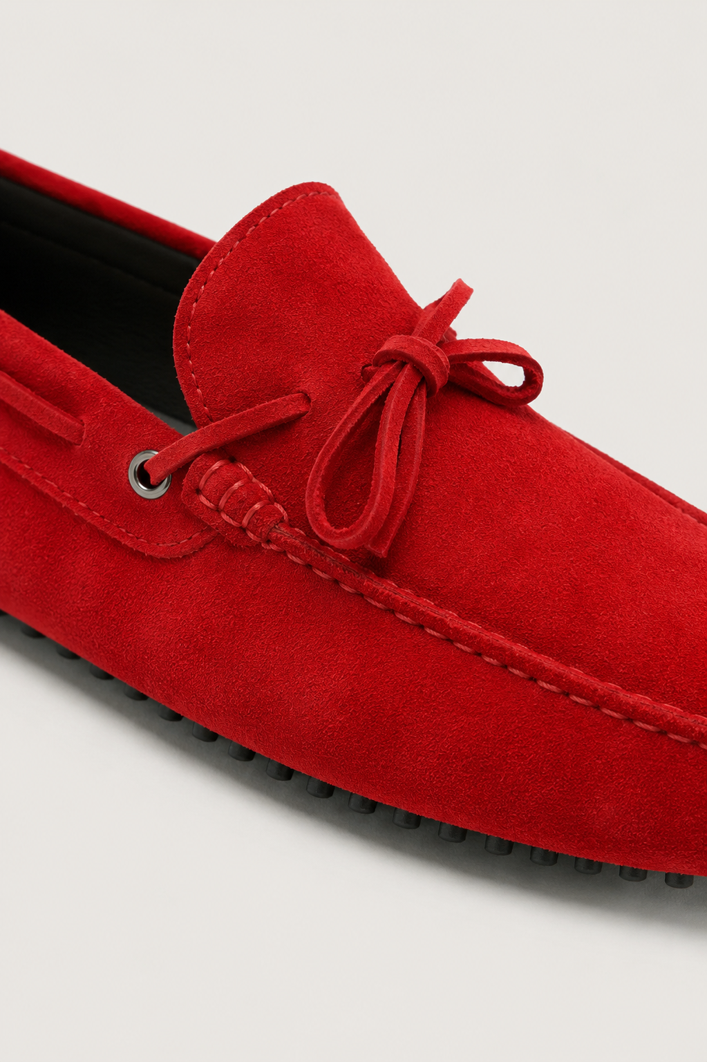 Capri Mokassin aus Wildleder Rot