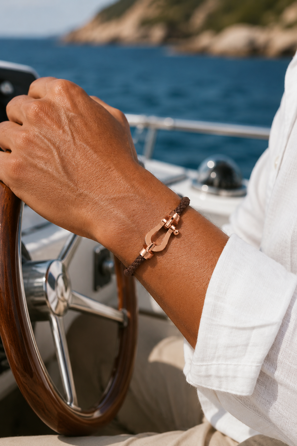 Aurelio Armband Dunkelbraun / Roségold