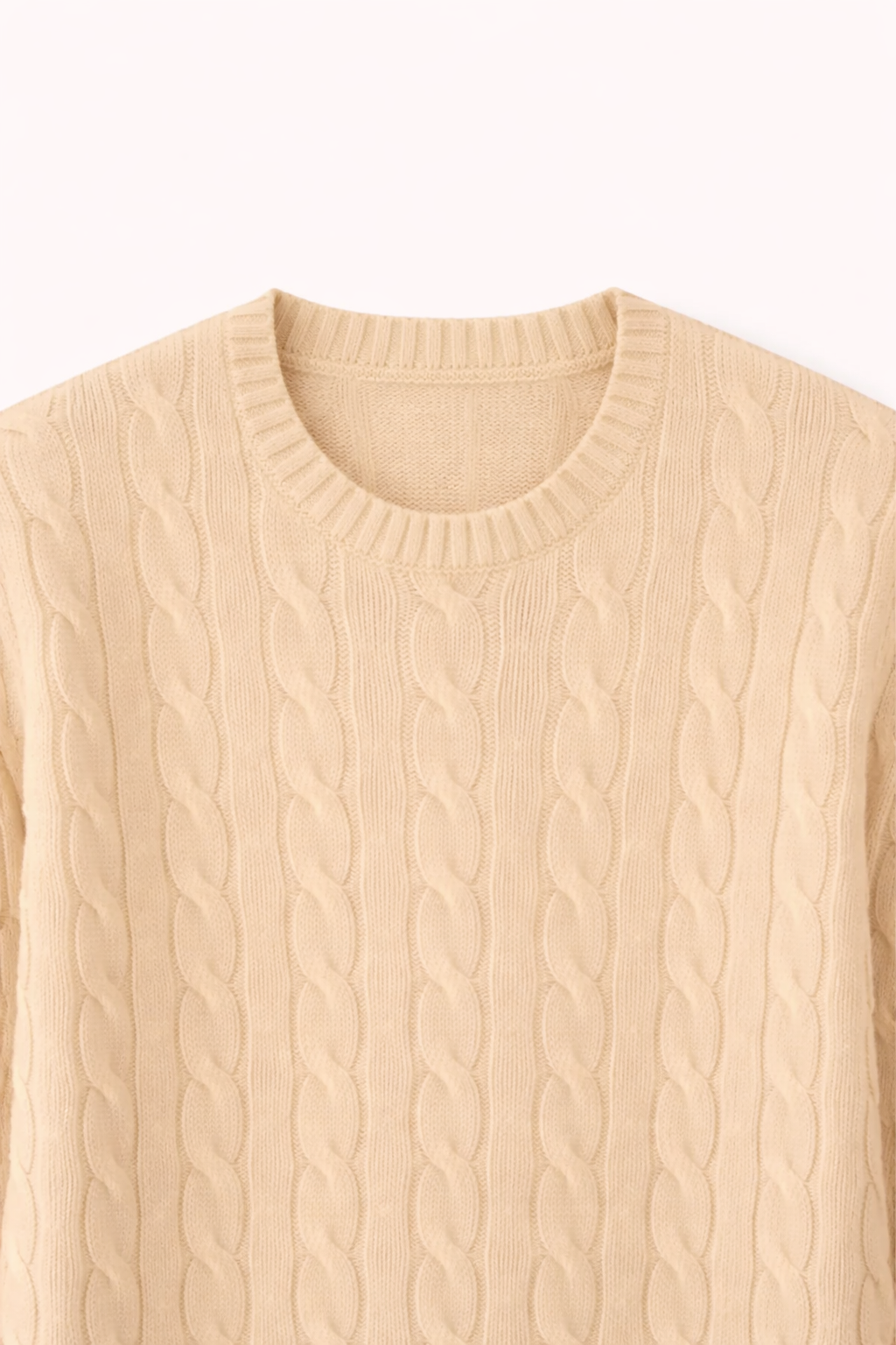 Handwerklicher Zopfstrick Beige