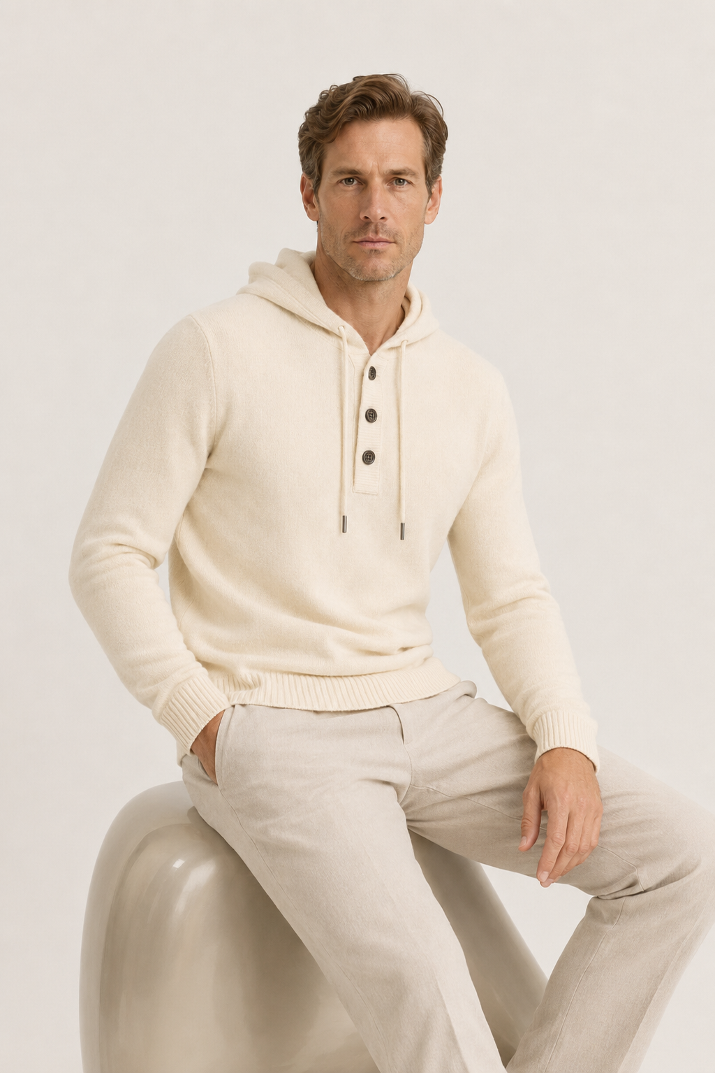 Siena Merino Hoodie Ivory