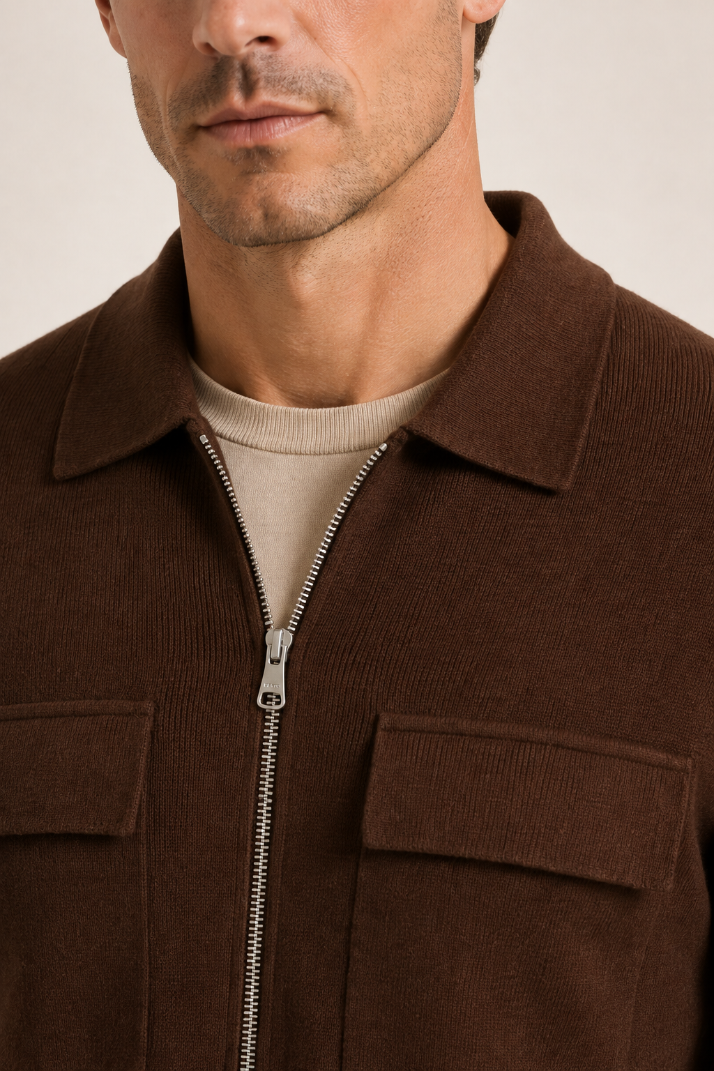 Venturi Merino Cardigan Caramel