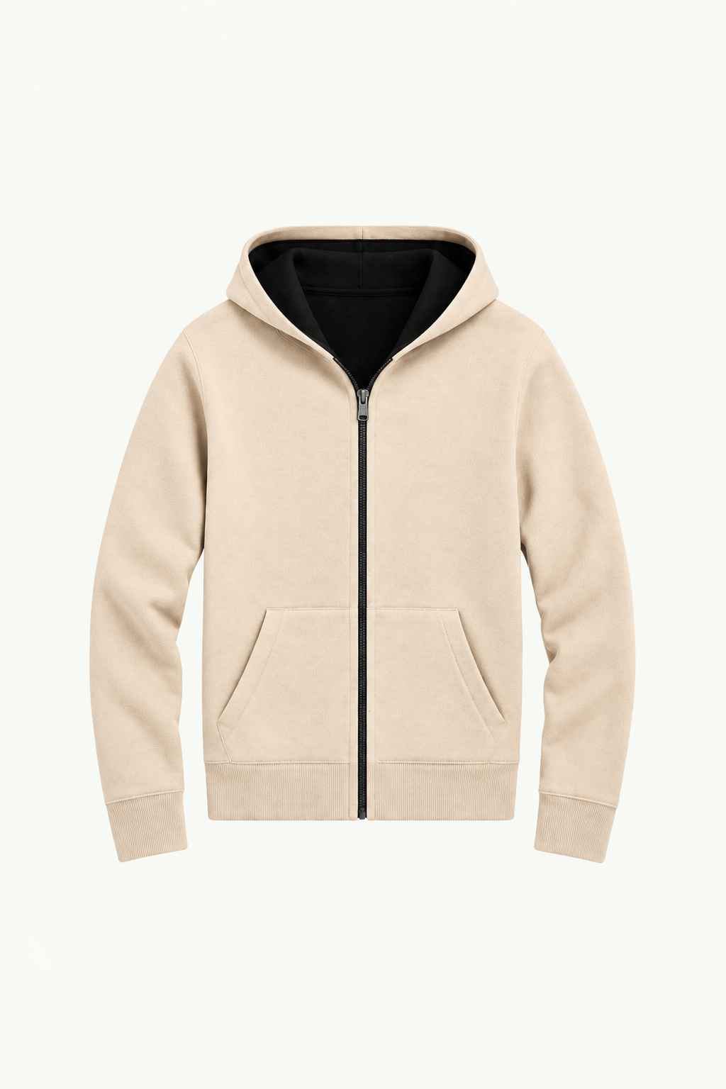 Wende-Strickjacke mit Kapuze Elfenbein & Schwarz