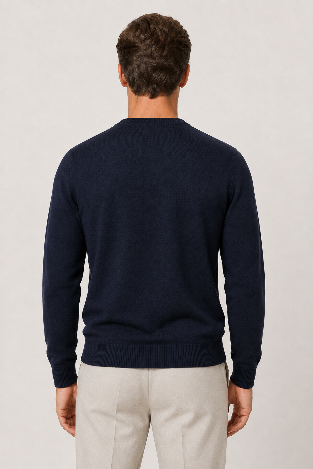 Feinstrick Pullover Marineblau